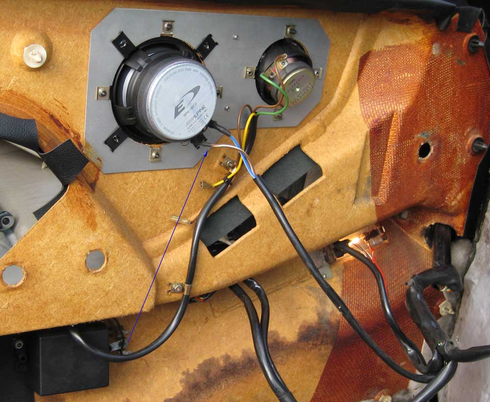 Porsche 928 radio upgrade - speaker locations